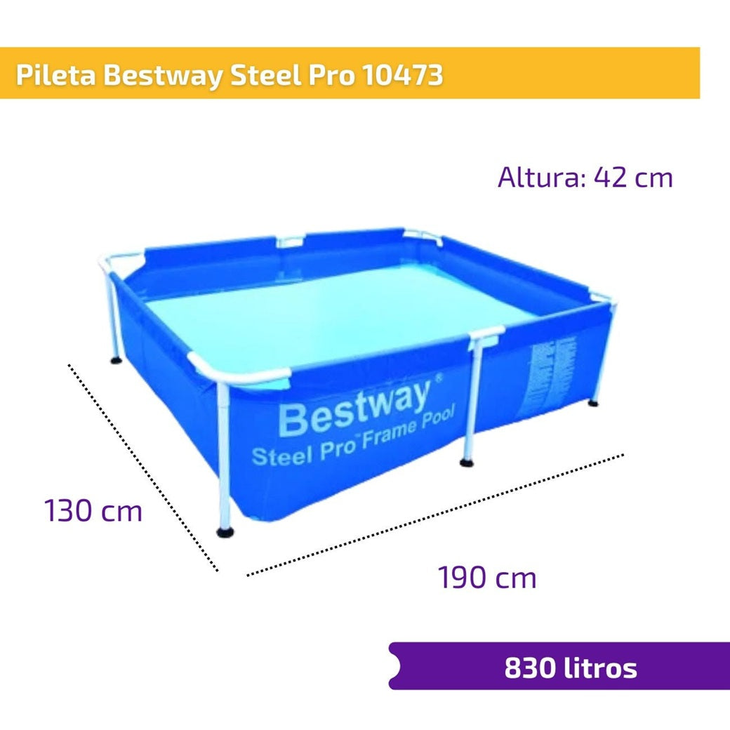 Alberca tubular 190 x 130 x 42 cm #10473