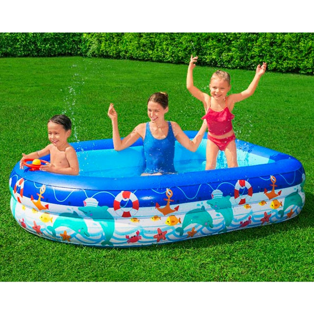 ALBERCA INFLABLE CON TECHO BARCO 2.13M X 1.55M X 1.32M #54370