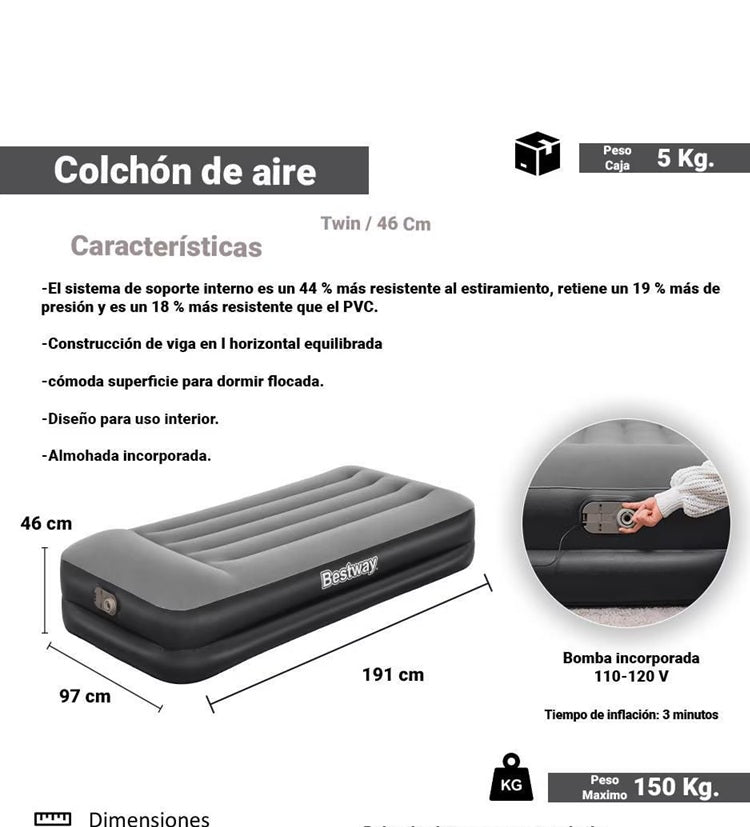 INFLABLE 1.91m x 97cm x 46cm #67402