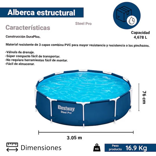Piscina de 3,05 m x 76 cm #56677