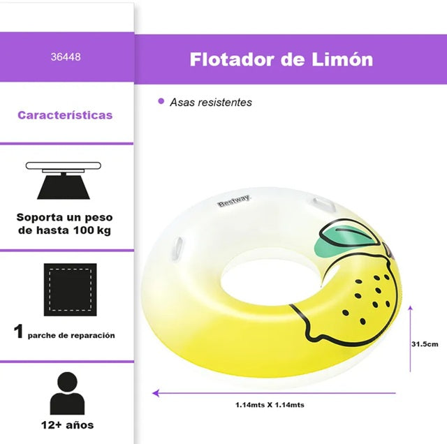Salvavidas Limon c/ aroma 1.14m #36448
