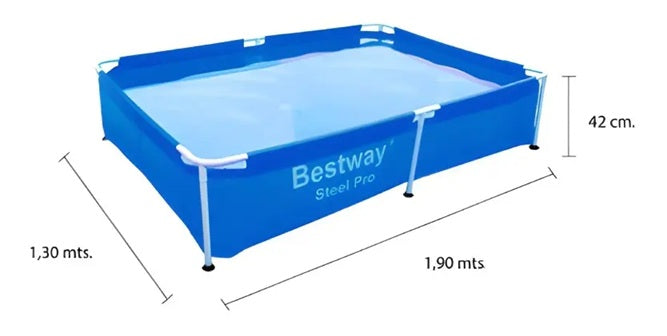 Alberca tubular 190 x 130 x 42 cm #10473