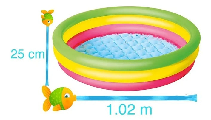 PISCINA 3 COLORES 1.02M X 25CM #51104