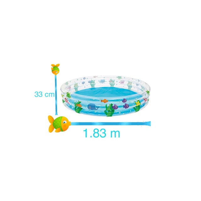 PISCINA TRANSPARENTE PECES 1.83M X 33CM #51005