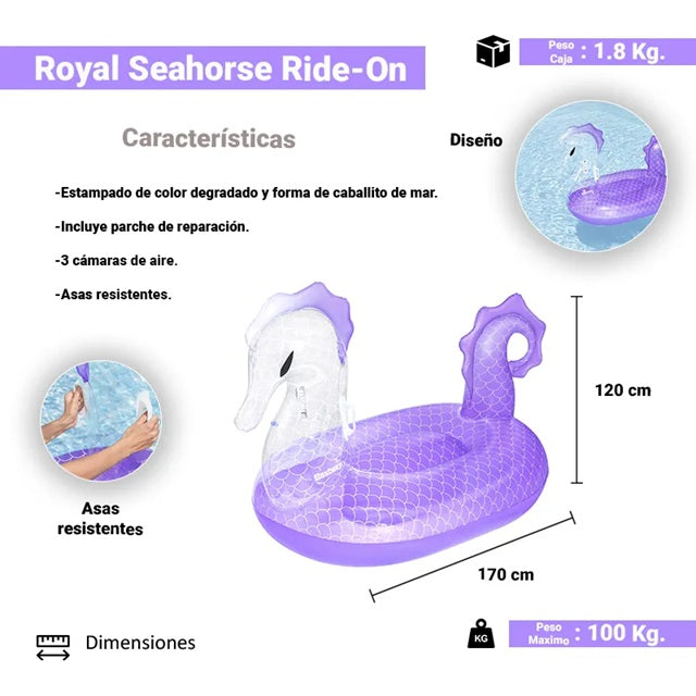 Montable Infable Caballito de Mar 1.70m x 1.20m #41505