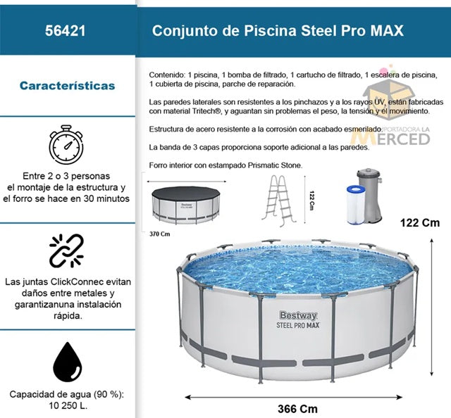 Juego de Piscina de 3,66 m x 1,22 m #56421