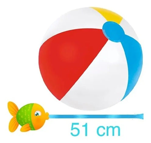 PELOTA DE PLAYA COLORES 51CM #31021