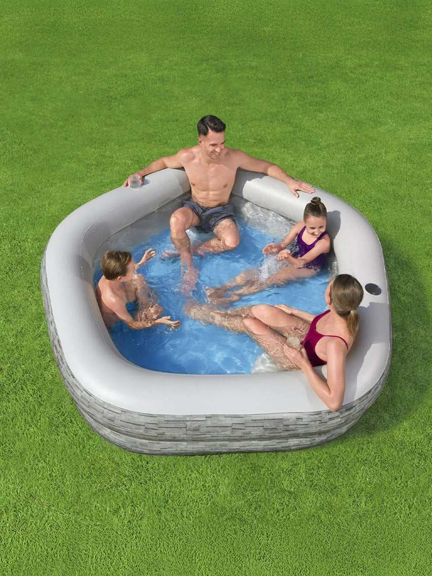 Piscina familiar de piedra TruPrint de 2,13 m x 2,06 m x 53 cm #54423