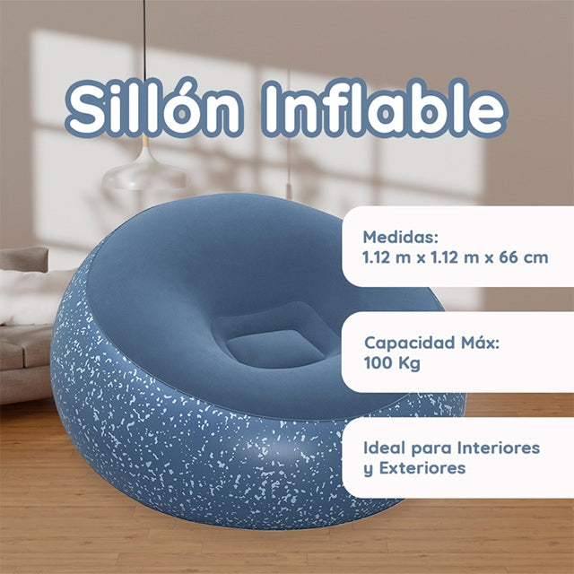 Sillon Inflable Azul1.12m x 1.12m x 66cm #75154