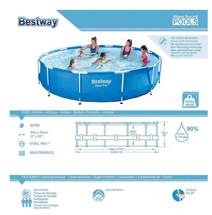 Piscina de 3,66 m x 76 cm #56706
