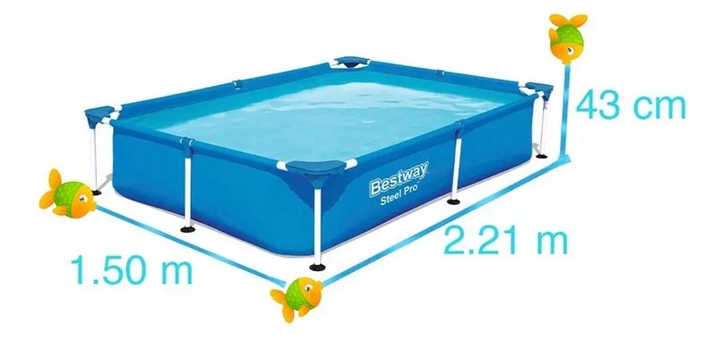 ALBERCA TUBULAR RECTANGULAR 2.21 x 1.50 #56401