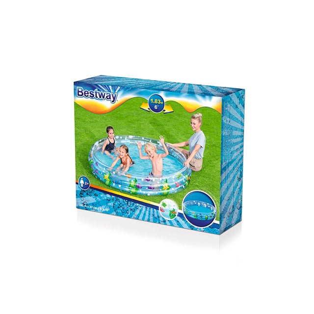 PISCINA TRANSPARENTE PECES 1.83M X 33CM #51005