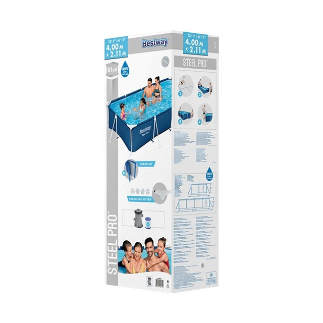 Piscina de 4,00 m x 2,11 m x 81 cm #56425