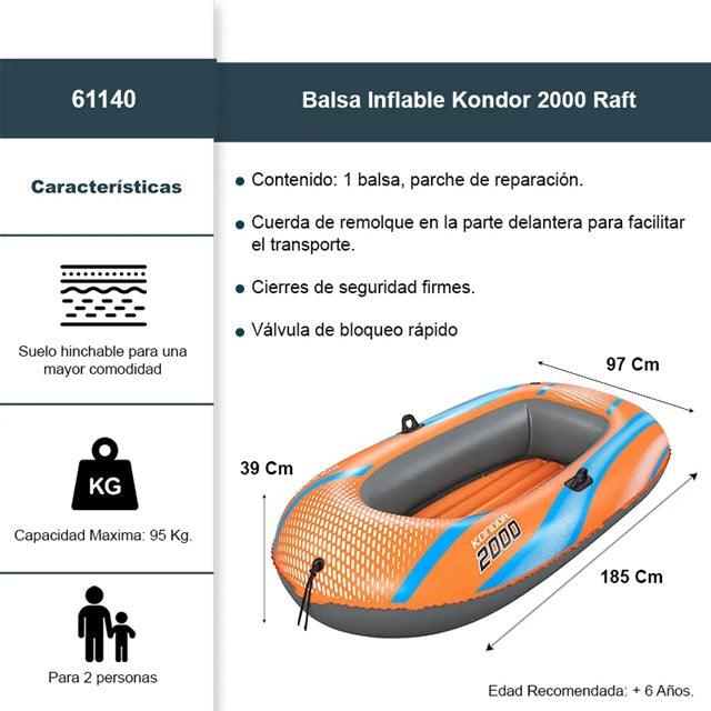 Bote Inflable Kondor 2000 Raft #61140