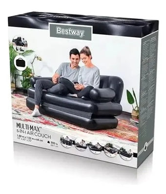 Sofá de aire Multi-Max 5 en 1 de 1,88 m x 1,52 m x 64 cm #75054