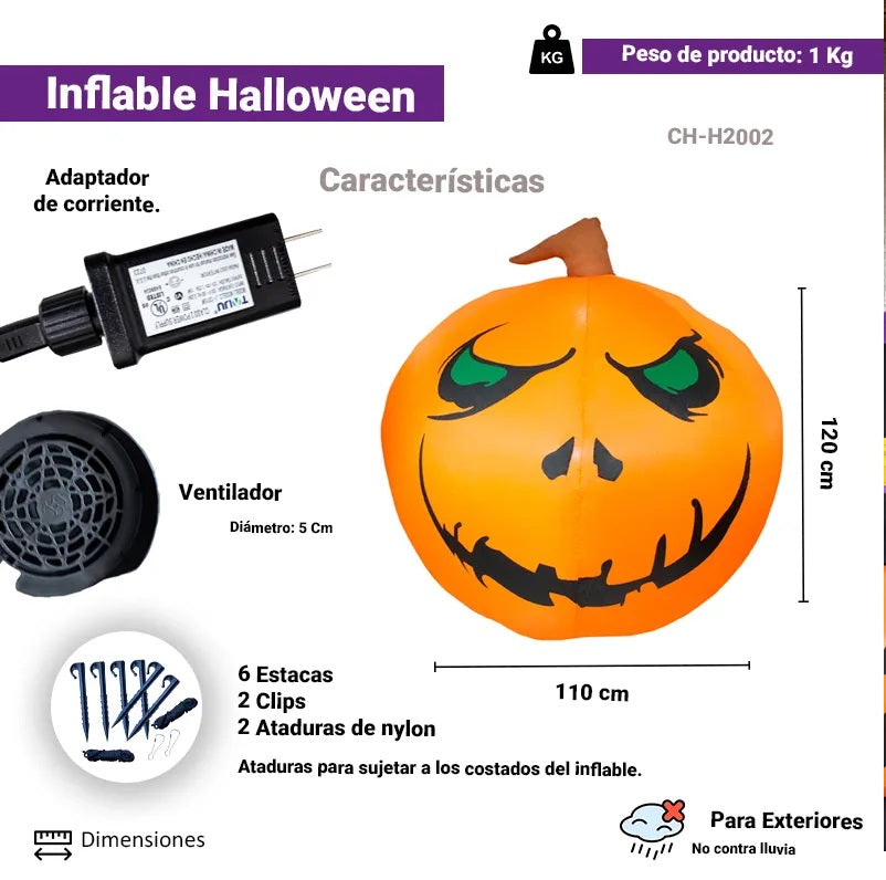 Inflable Calabaza Halloween