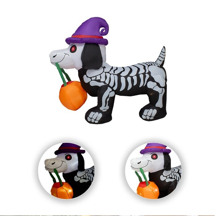 Inflable Perro Salchicha Halloween