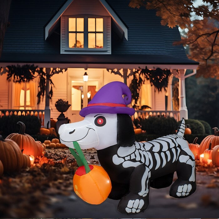 Inflable Perro Salchicha Halloween