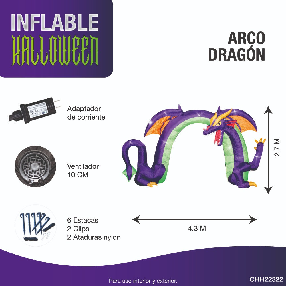 Inflable Arco Dragon Halloween