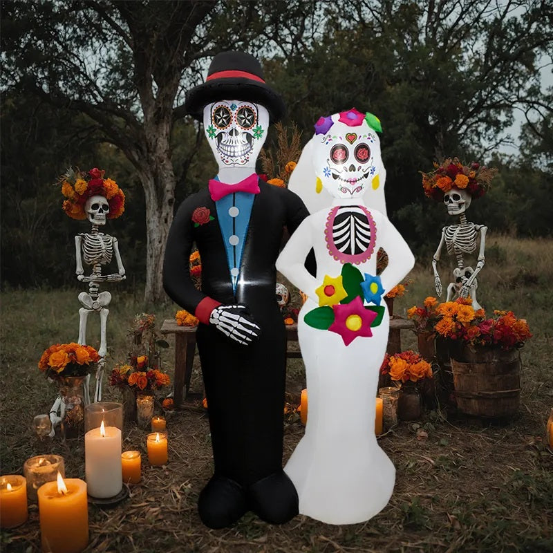 Inflable novios catrín Halloween