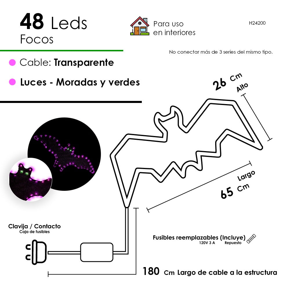 MURCIELAGO 48L TELA BASE METAL