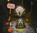 Decoración Halloween Fantasma Calavera Led Base Metal 113cm🎃👻