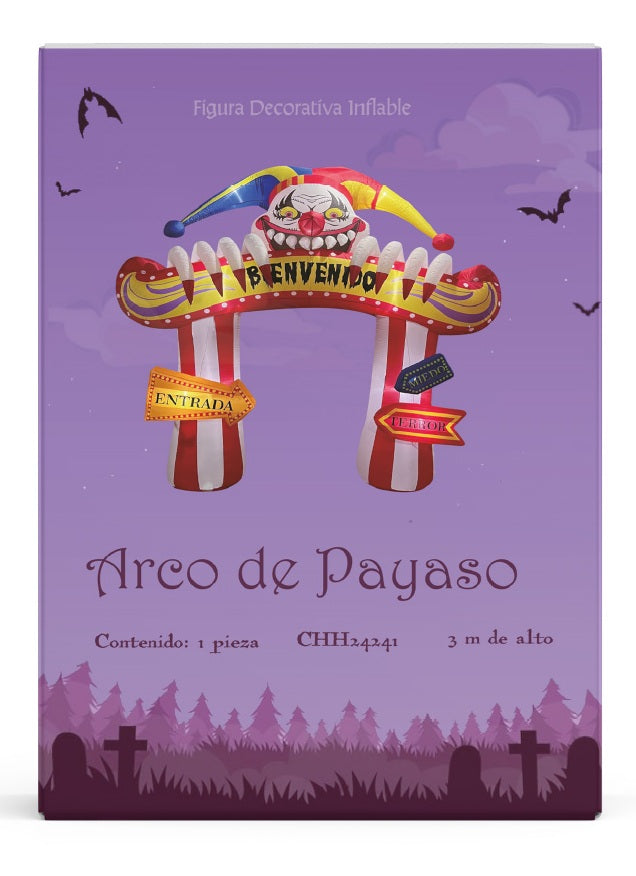 Inflable Arco Payaso Halloween