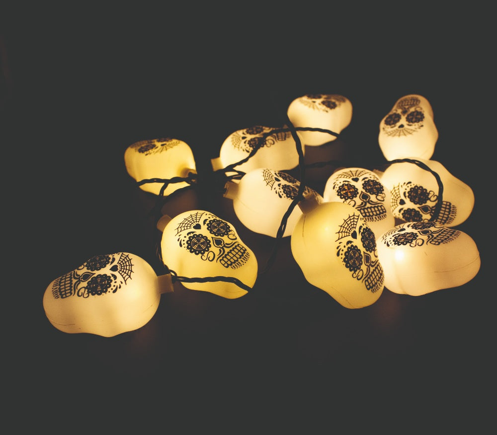 Serie De Luz Led Calaverita Mexicana 20 Focos 3.5 Mts