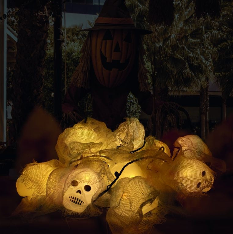 Serie De Luz Led Calavera Fantasma 20 Focos 3.5 Mts