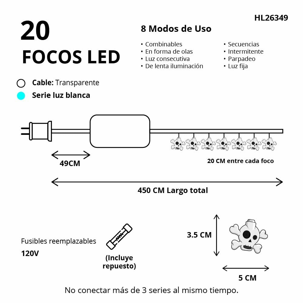 SERIE 20LED CABEZA CALACA