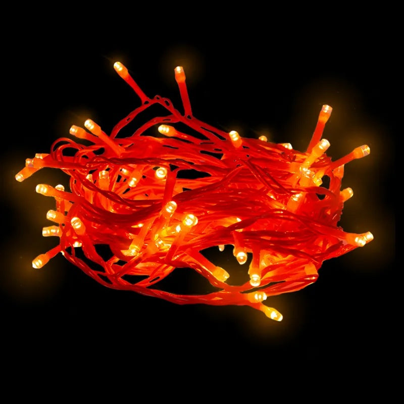 Serie led naranja halloween 300 leds